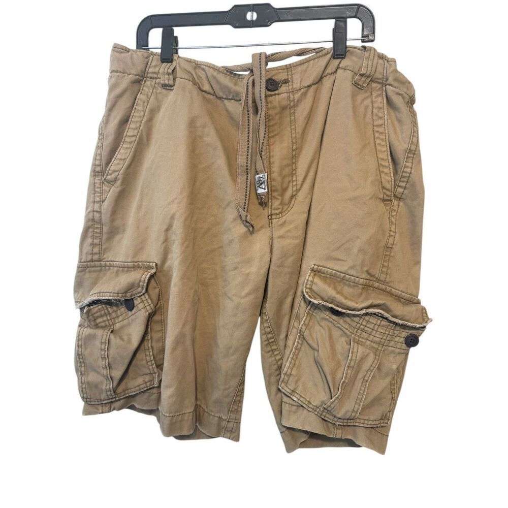 Vintage Aeropostale Cargo Shorts Mens 28 Brown Beige Pockets Summer
